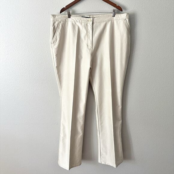 Marina Rinaldi Jeany Champagne Tapered Jeans 37" Inseam Women's Plus Size 22 - Picture 1 of 15